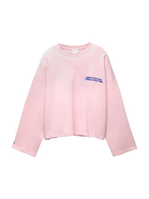Pull&Bear Sweatshirt  blå / lyserød