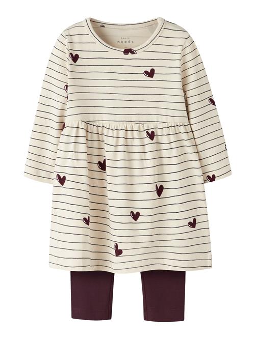 NAME IT Sæt 'NBFVANDORA'  lysebeige / bordeaux