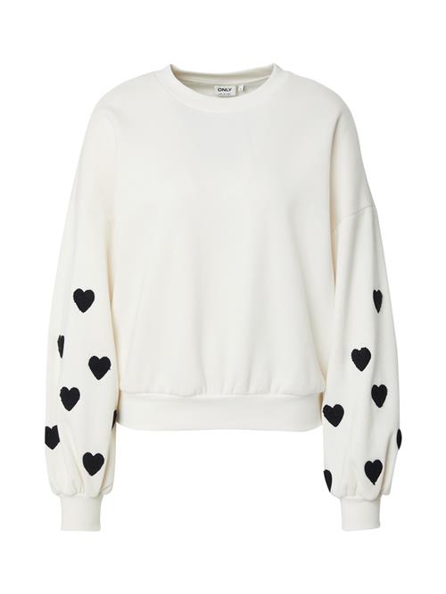 ONLY Sweatshirt 'ONLMACY'  sort / hvid