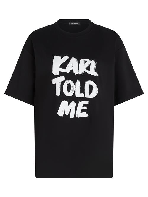 Se Karl Lagerfeld Shirts 'Karl Told Me'  sort / hvid ved About You