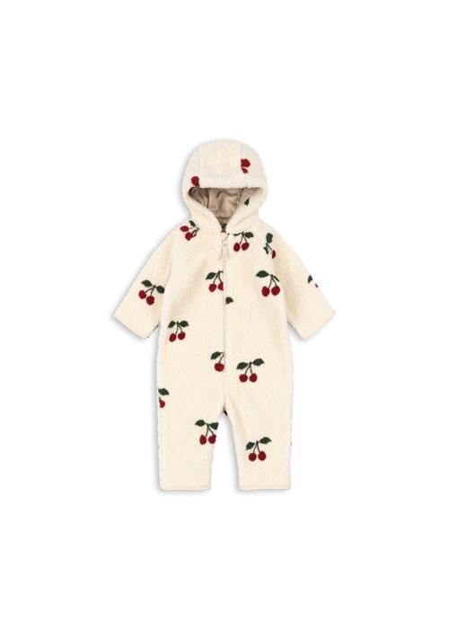 Konges Sløjd Jody Teddy Onesie Ma Grande Cerise  Jody Teddy Onesie Grs Ma Grande Cerise 9 months Fleece Hvid  9 måneder  kvinde