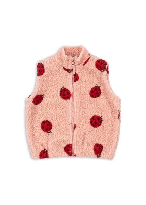Konges Sløjd Jody Teddy-vest Ladybug Pink  Jody Teddy Vest Grs Ladybug Pink 3 Y Fleece Lyserød  3 år  kvinde