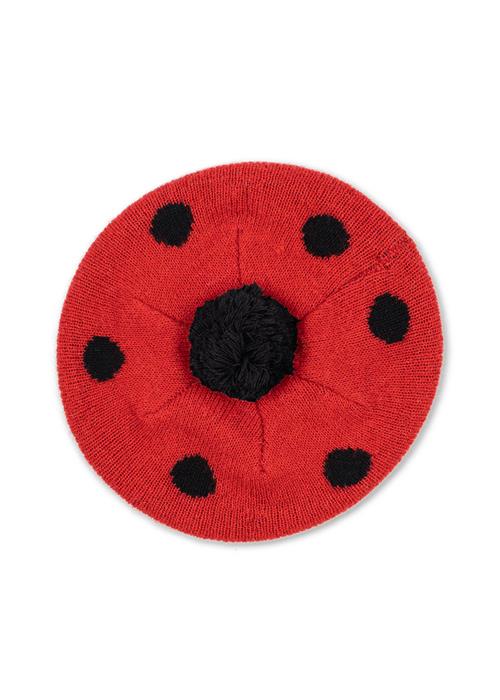 Konges Sløjd Ladybug Baret Barbados Cherry  Ladybug Beret Barbados Cherry 2-4 Y Wool Rød  2-4 år  kvinde