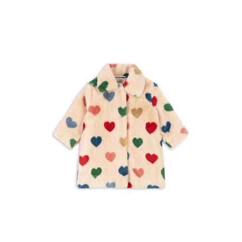 Konges Sløjd Fuzzie Frakke Bon Coeur Coloré  Fuzzie Coat Grs Bon Coeur Coloré 18 months  Creme  18 måneder  kvinde
