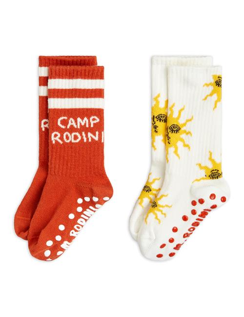 Mini Rodini GOTS Sun 2-pak Skridsikre Sokker Multi  16-19 EU    16-19 EU  Unisex