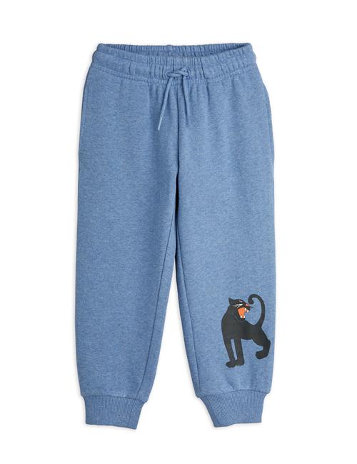 Mini Rodini GOTS Panther Sp Melange Joggingbukser Blue  80/86 cm    80/86 cm  Unisex