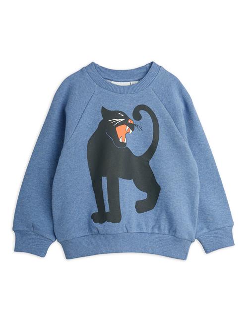Mini Rodini GOTS Panther Sp Melange Sweatshirt Blue  104/110 cm    104/110 cm  Unisex