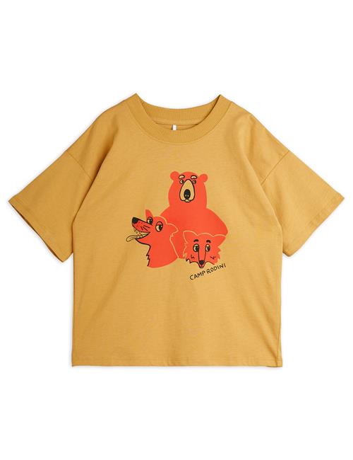 Mini Rodini GOTS Camp Rodini Sp Kortærmet T-shirt Beige  128/134 cm    128/134 cm  Unisex