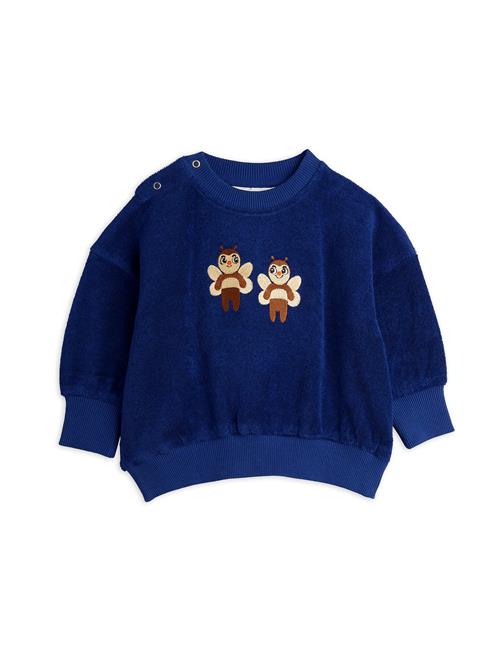 Mini Rodini GOTS Bees Emb Terry Sweatshirt Blue  68/74 cm    68/74 cm  Unisex