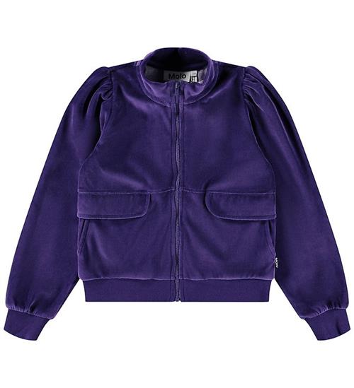 Molo Cardigan - Fløjl - Malika - Space Purple