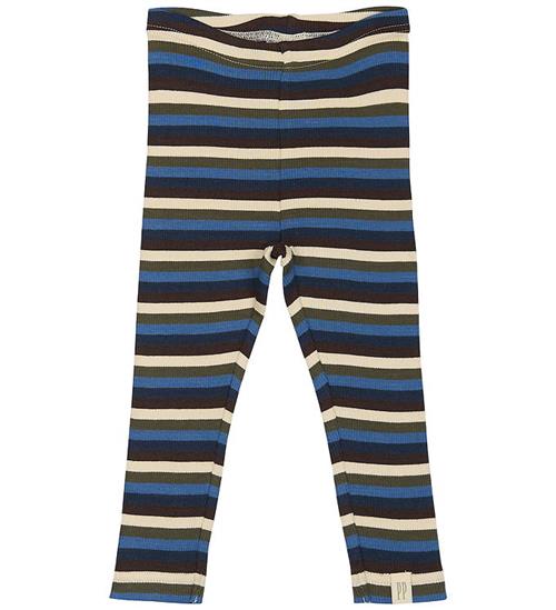 Petit Piao Leggings - Rib - Modal - True Navy/Multi Stripe