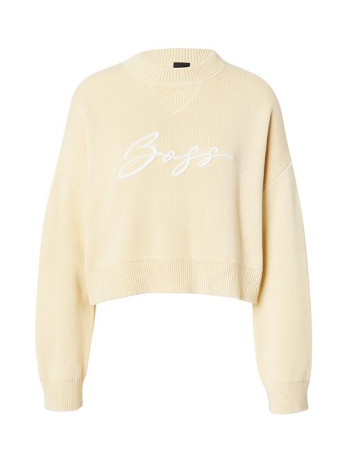 BOSS Pullover 'C_Finevra'  pastelgul / hvid
