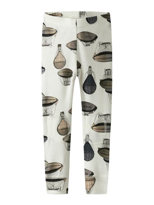 NAME IT Leggings 'NMFWillitus'  beige / marin / grå / hvid