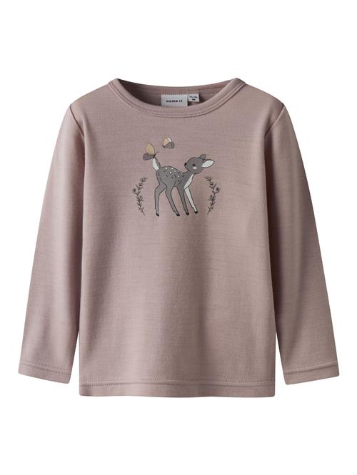 NAME IT Bluser & t-shirts 'NMFWillitus'  grå / gammelrosa / hvid