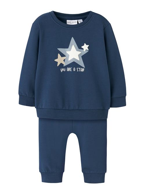 NAME IT Joggingdragt 'NBMVONNE'  creme / natblå / opal / hvid