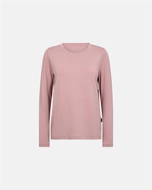 Langærmet t-shirt | Bambusviskose | Mørk rosa