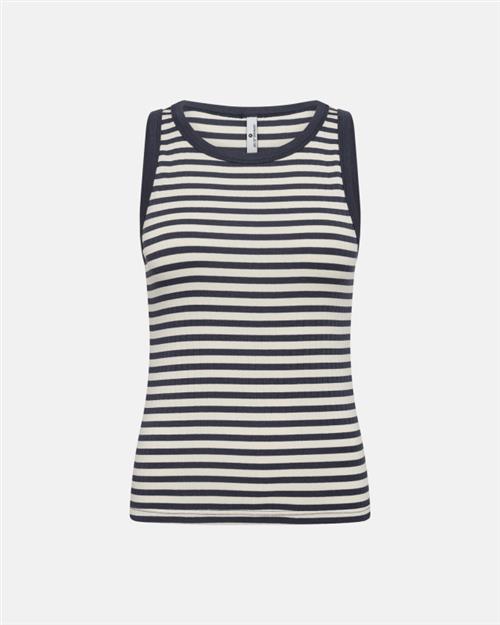 Tanktop "rib"  | Bambusviskose | Blåstribet