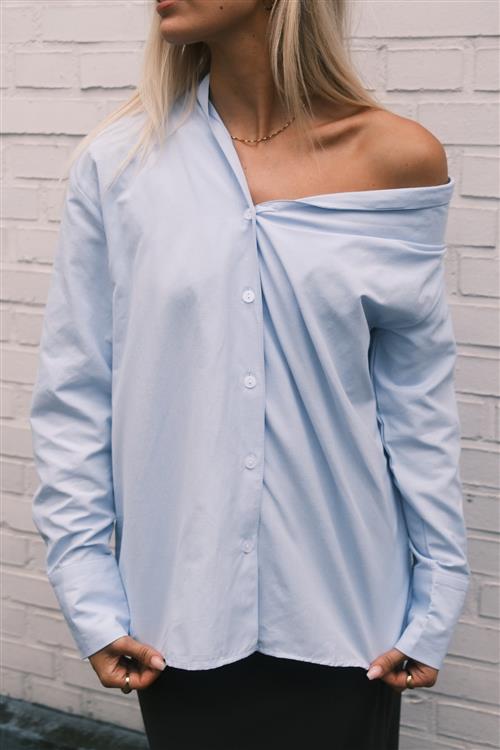 Serena Oversized Skjorte - Lyseblå - TeeShoppen