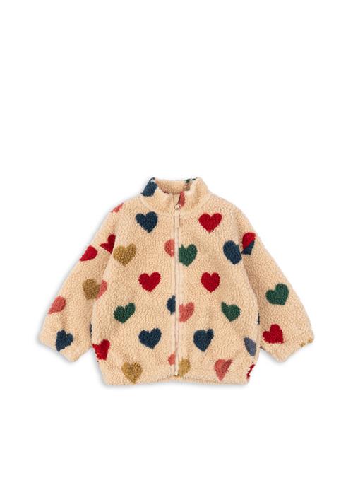Konges Sløjd Jody Teddy Jacket Grs Bon Coeur Coloré Jody Teddy Jacket Grs Bon Coeur Coloré 4 Y Fleece Creme  4 år  kvinde