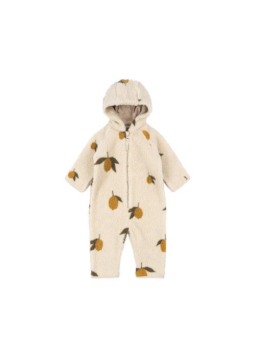 Konges Sløjd Jody Teddy Onesie Mon Grand Citron  Jody Teddy Onesie Grs Mon Grand Citron 12 months Fleece Creme  12 måneder  Unisex, Boys