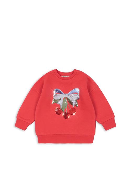 Konges Sløjd Lou Sweatshirt Med Pailletter Winterberry  Lou Sequin Sweat Shirt Ocs Winterberry 12 months  Rød  12 måneder  kvinde