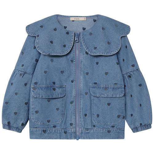 Fliink Donna Bomberjakke I Denim Light Denim Blue 3 Y  Blå  3 år  Unisex
