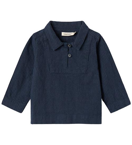 Se MarMar Skjorte - Tovas - Dark Blue Stripe ved KidsWorld