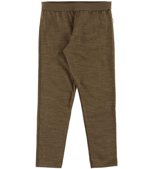 Joha Leggings - Uld/Silke - Brun Meleret