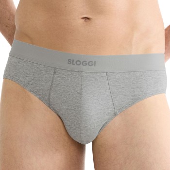 Sloggi 2P Men Ever Ease Brief Lysegrå bomuld Medium Herre