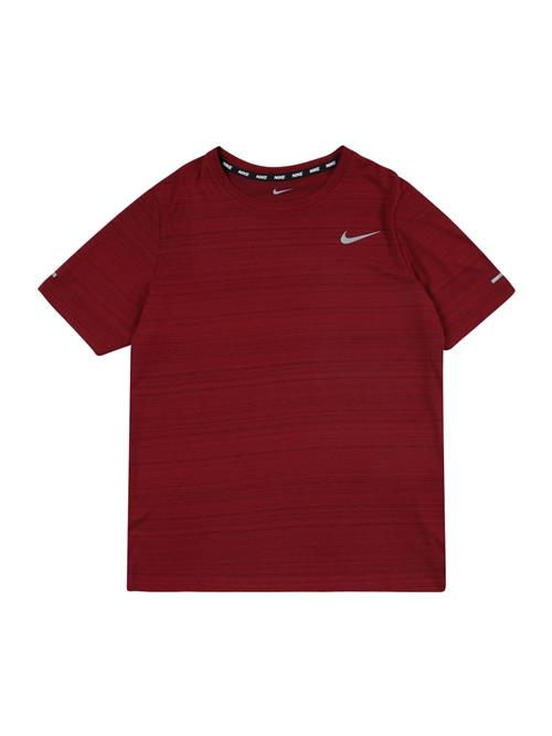 NIKE Funktionsskjorte 'Miler'  basalgrå / kirsebærsrød