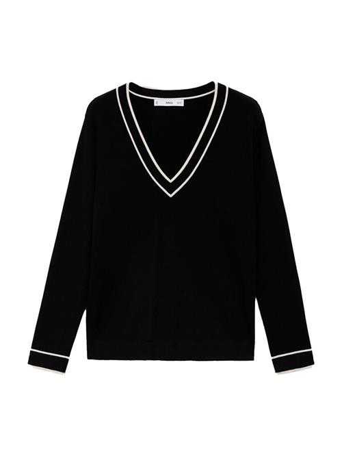 MANGO Pullover 'BERTO'  ecru / sort