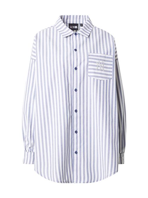 NEW ERA Bluse 'NEYYAN'  røgblå / hvid
