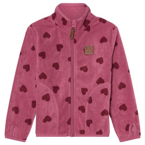 Kuling Northpole Recycled Fleece Jacket Mauve Hearts 98/104 cm  Lilla  98/104 cm  Unisex