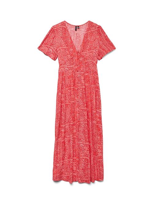 VERO MODA Kjole 'VMMenny'  hindbær / mørk pink / hvid