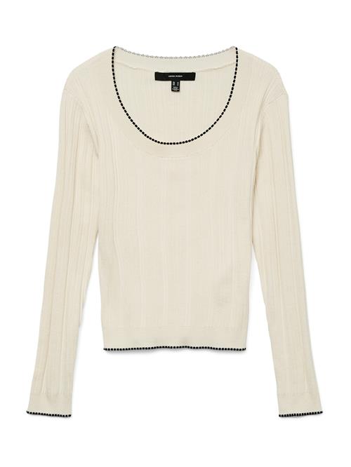 VERO MODA Pullover 'VMNina'  beige / sort