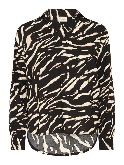 Fransa Bluse 'FRFlowy'  beige / elfenben / sort