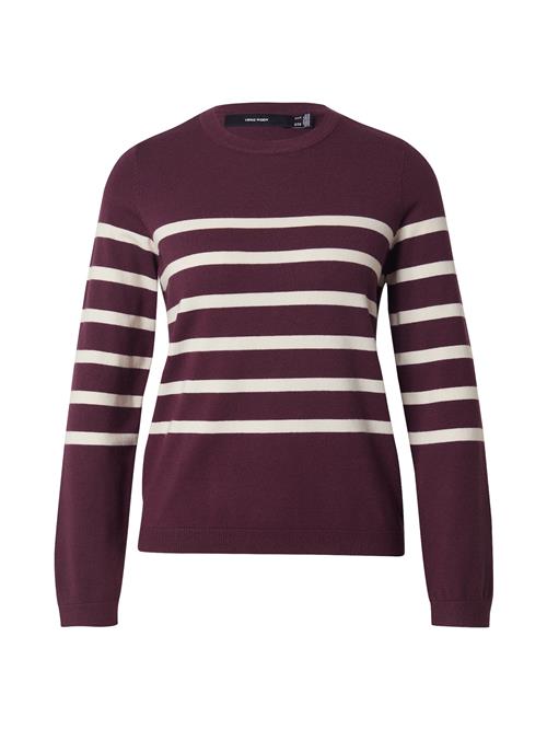 VERO MODA Pullover 'VMSABA'  beige / vinrød