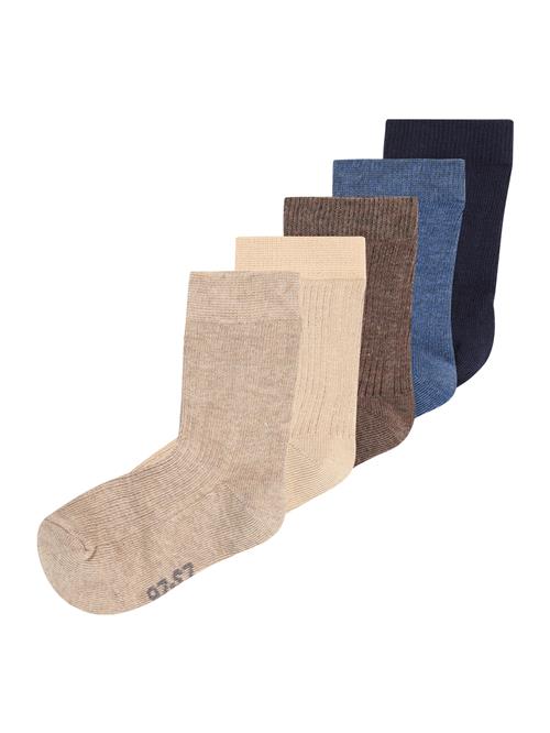 MINYMO Sokker  beige / beige-meleret / mørkeblå / brun-meleret
