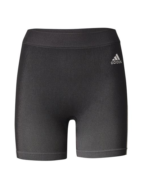 ADIDAS ORIGINALS Leggings  sort-meleret / offwhite