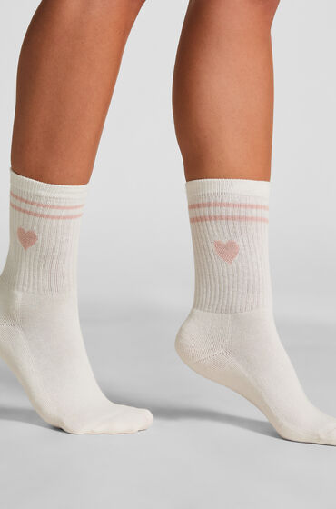 Hunkemöller Crew-sokker i bomuld Hvid