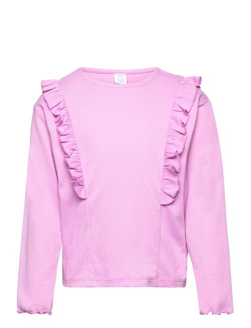 Top Long Sleeve Flounce Lindex Pink