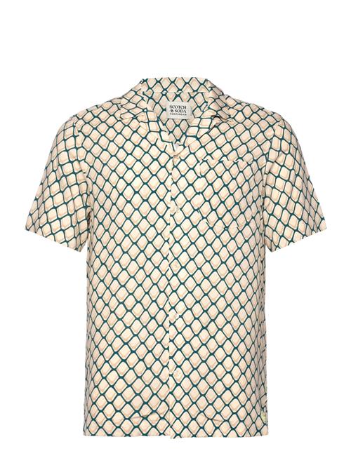 Regular Fit Short Sleeve Aop Viscose Shirt Scotch & Soda Patterned