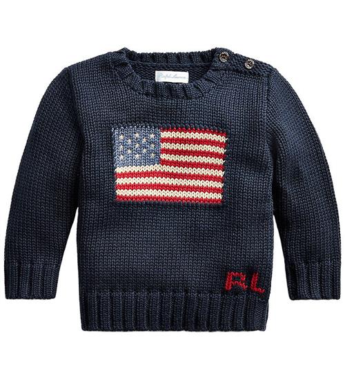 Polo Ralph Lauren Bluse - Strik - Flag - Hunter Navy