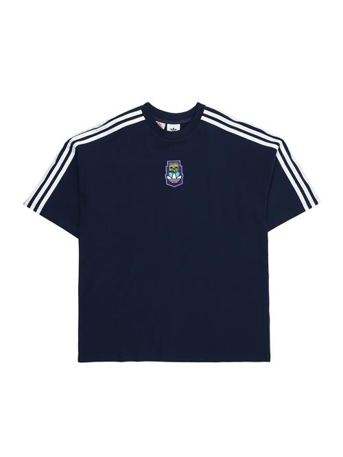 ADIDAS ORIGINALS Shirts 'adidas Originals X Minecraft Graphic Tee'  mørkeblå / grå / lime / hvid