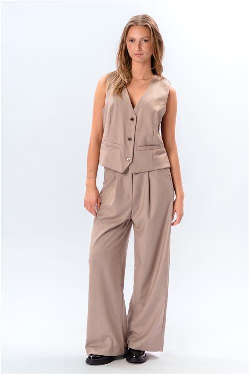 Nadia Vest og Pants (Beige) - Default Title - TEESHOPPEN