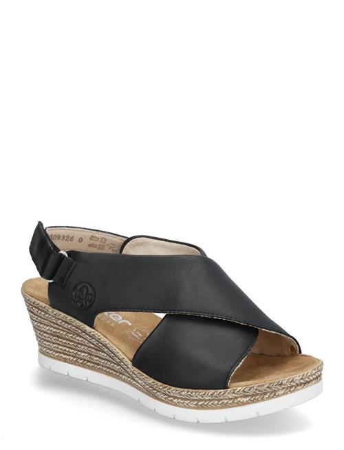 Rieker Ladies' Sandals 61975-24 Brown Rieker Black