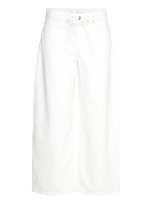 Balloon Jeans With Belt Mango White