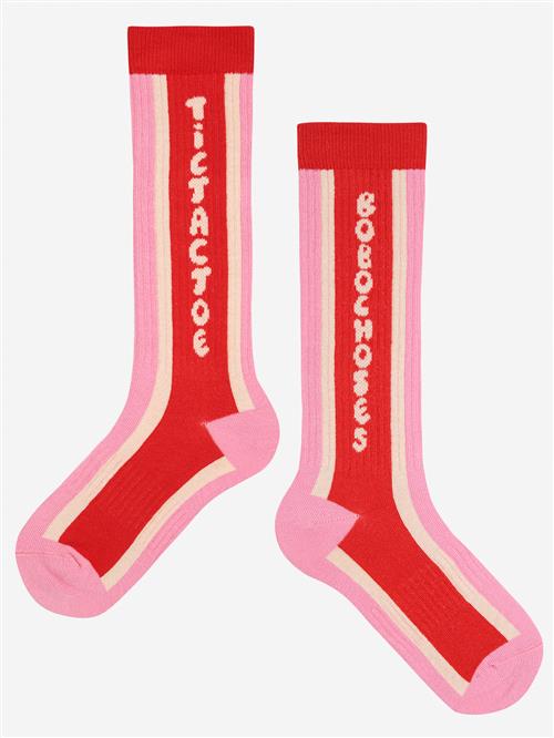 Bobo Choses Tic Tac Toe Ekstra Lange Sokker Pink  Pink 29-31 EU  Lyserød  29-31 EU  mand