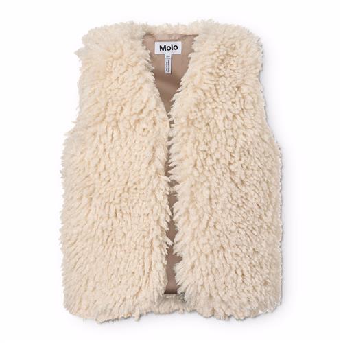 Molo Hatcha Teddy-vest Vanilla  Vanilla 152 cm  Hvid  152 cm  kvinde