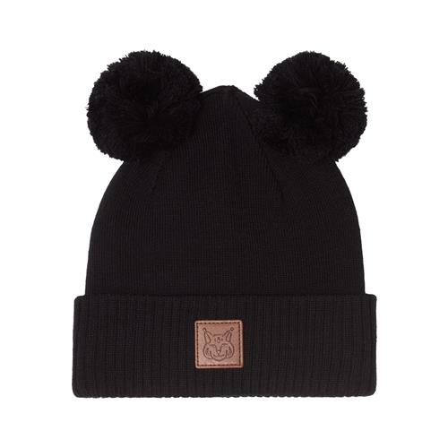 Kuling Zermatt Wool Beanie w Pom Poms Black 44/46 cm  Sort  44/46 cm  Unisex